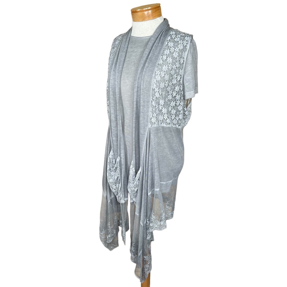 Simply Couture Tunic Length Lace & Knit Vest With Top 1XL May Fit L/XL N… - Picture 15 of 15
